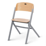SEGGIOLONE PAPPA LIVY KINDERKRAFT LEGNO CON SDRAIETTA CALMEE GRIGIA - immagine 2