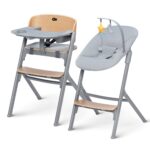 SEGGIOLONE PAPPA LIVY KINDERKRAFT LEGNO CON SDRAIETTA CALMEE GRIGIA
