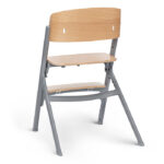 SEGGIOLONE PAPPA LIVY KINDERKRAFT LEGNO CON SDRAIETTA CALMEE GRIGIA - immagine 6