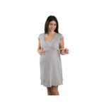CAMICIA DA NOTTE PREMAMY PARTO/ALLATTAMENTO TORTORA