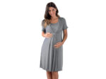 CAMICIA DA NOTTE PREMAMY PARTO/ALLATTAMENTO GRIGIA-4/M