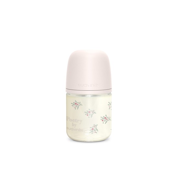 biberon-suavinex-poetry-vetro-120-rosa_1 BIBERON VETRO 120 ML SUAVINEX POETRY ROSA - immagine 1