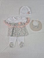 Completo 2 pezzi Marlù con cappello e bavetta EL23