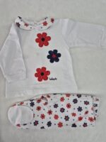 Coordinato Babyvip fiori rossi B - immagine 3