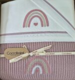 Kit carrozzina Rainbow : coperta in lana + lenzuola coordinate Coccolissimi - immagine 4