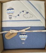 Kit carrozzina Ballon: coperta in lana + lenzuola coordinate Coccolissimi