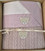 Kit carrozzina Teddy: coperta in cotone di bamboo+ lenzuola coordinate Coccolissimi