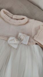 Vestitino Marlù in Lana e Tulle Panna - immagine 3