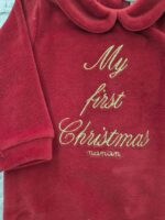 Tutina rossa Natale c/scritta "My first Christmas" Nanan- 1 mese - immagine 2