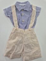 Salopette 2 pezzi con Body a Camicia Babyvip T7796/04- 3 mesi