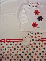 Coordinato Babyvip fiori rossi B
