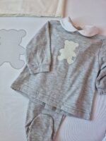 Coordinato Babyvip in Cotone Orso Grigio - immagine 3