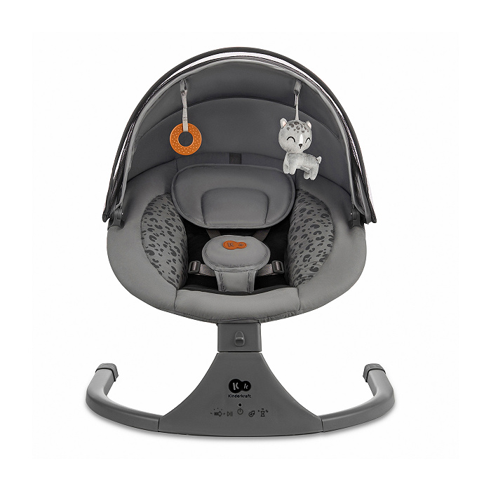 70dd557b-ac7c-4d4a-a166-020ec4aa2c9f Altalena -sdraietta a dondolo elettrica 2in1 LUMI 2 Grigio Scuro - immagine 1