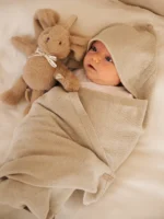 Copertina Wrap 4 stagioni Bamboom con Cashmere - STONE SAND 505 - immagine 4