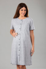 Camicia da notte clinica aperta davanti mezza manica Premamy- Varie misure
