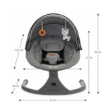 Altalena -sdraietta a dondolo elettrica 2in1 LUMI 2 Grigio Scuro - immagine 3