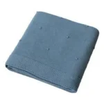 Coperta carrozzina maglia 100% cotone ricamato traspirante (90x90cm) MORBIDO POIS- Vari Colori