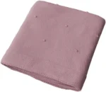 Coperta carrozzina maglia 100% cotone ricamato traspirante (90x90cm) MORBIDO POIS- Vari Colori - immagine 3