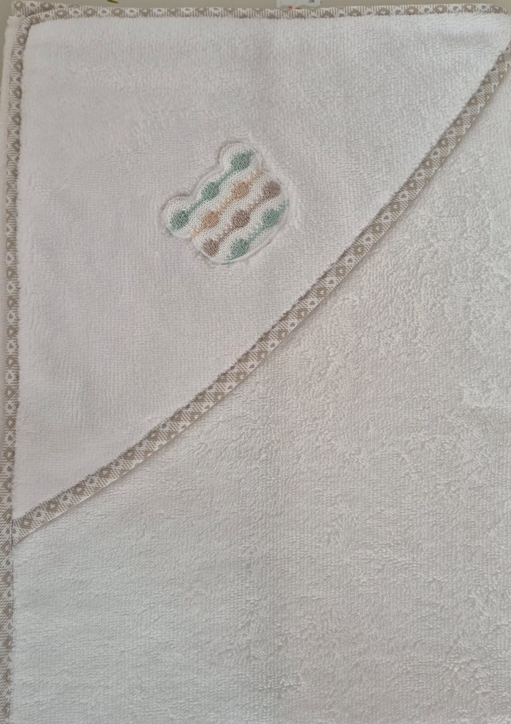 WhatsApp Image 2026-02-24 at 15.47.38 Accappatoio Marlù EK5185 Bianco Tortora - immagine 1