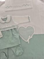 Coordinato Marlù EK25 Bianco Verde Salvia