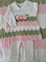 Coordinato Marlù EK18 Vaniglia Rosa Pesco Verde Oliva - immagine 8
