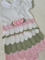 Completo 2 pezzi Corto Marlù EK1850MU Vaniglia Rosa Pesco Verde Olvia - immagine 3