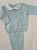 Completo 2 pezzi con scarpine Marlù EK5950 Verde Salvia e Vaniglia - immagine 2