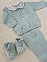 Completo 2 pezzi con scarpine Marlù EK5950 Verde Salvia e Vaniglia - immagine 4
