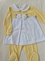 Completo 2 pezzi Marlù EK2217 Bianco Giallo Paglierino