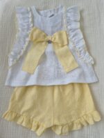 Vestinetta con mutanda Marlù EK2217MU Bianco Giallo Paglierino