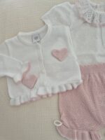 Completo 3 pezzi Marlù EK1260 Bianco Rosa Cipria - immagine 2