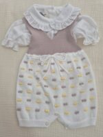 Salopette  Marlù EK1030 Bianco Marsala Giallo