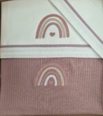 Kit carrozzina Rainbow : coperta in cotone + lenzuola coordinate Coccolissimi