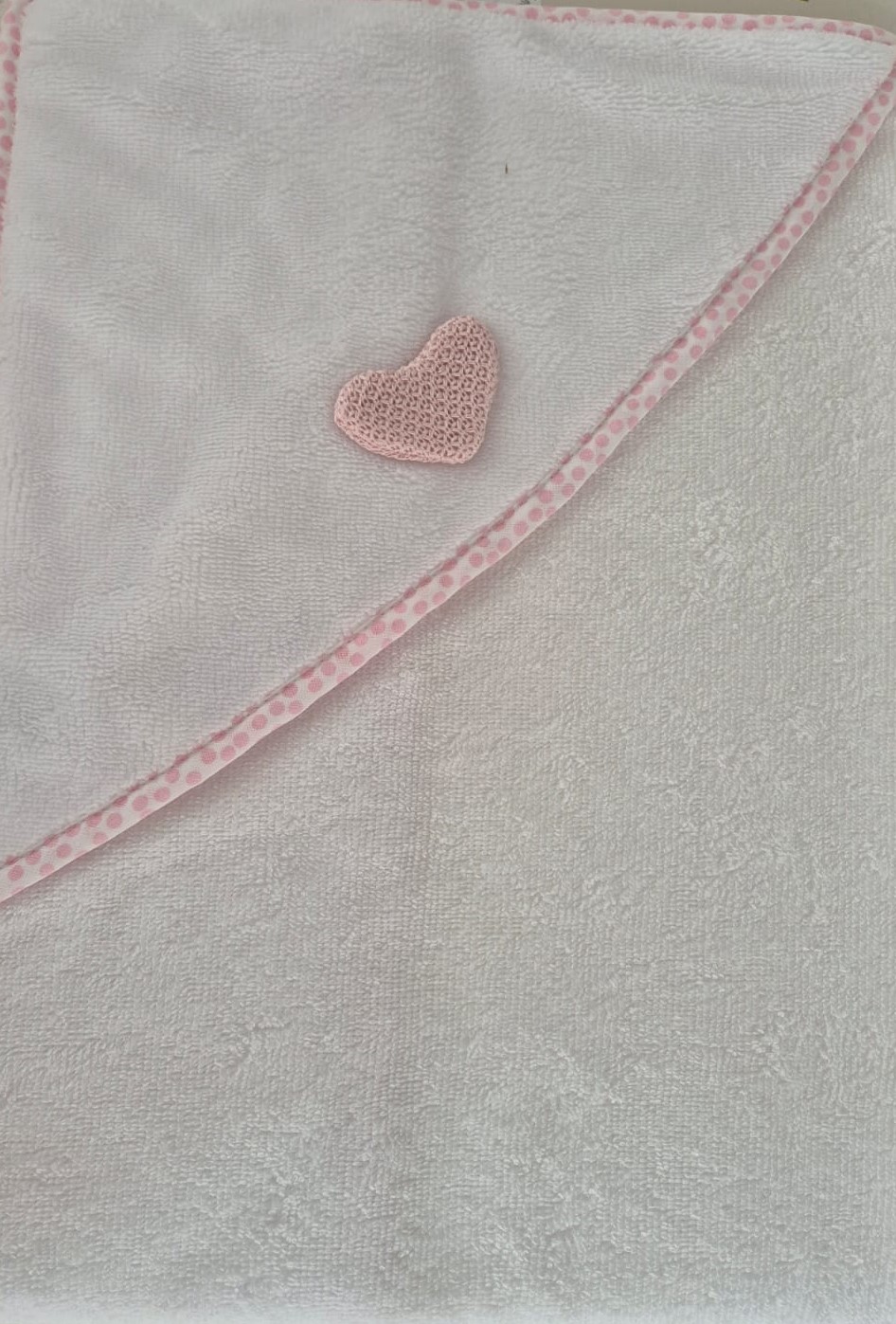 WhatsApp Image 2026-02-24 at 15.47.38 (1) Accappatoio Marlù EK1285 Bianco Rosa - immagine 1