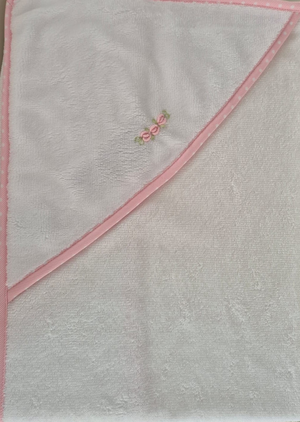 WhatsApp Image 2026-02-24 at 15.47.39 Accappatoio Marlù EK1385 Bianco Rosa - immagine 1