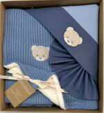 Kit carrozzina Teddy : coperta in lana + lenzuola coordinate Coccolissimi