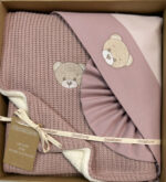 Kit carrozzina Teddy : coperta in lana + lenzuola coordinate Coccolissimi - immagine 2