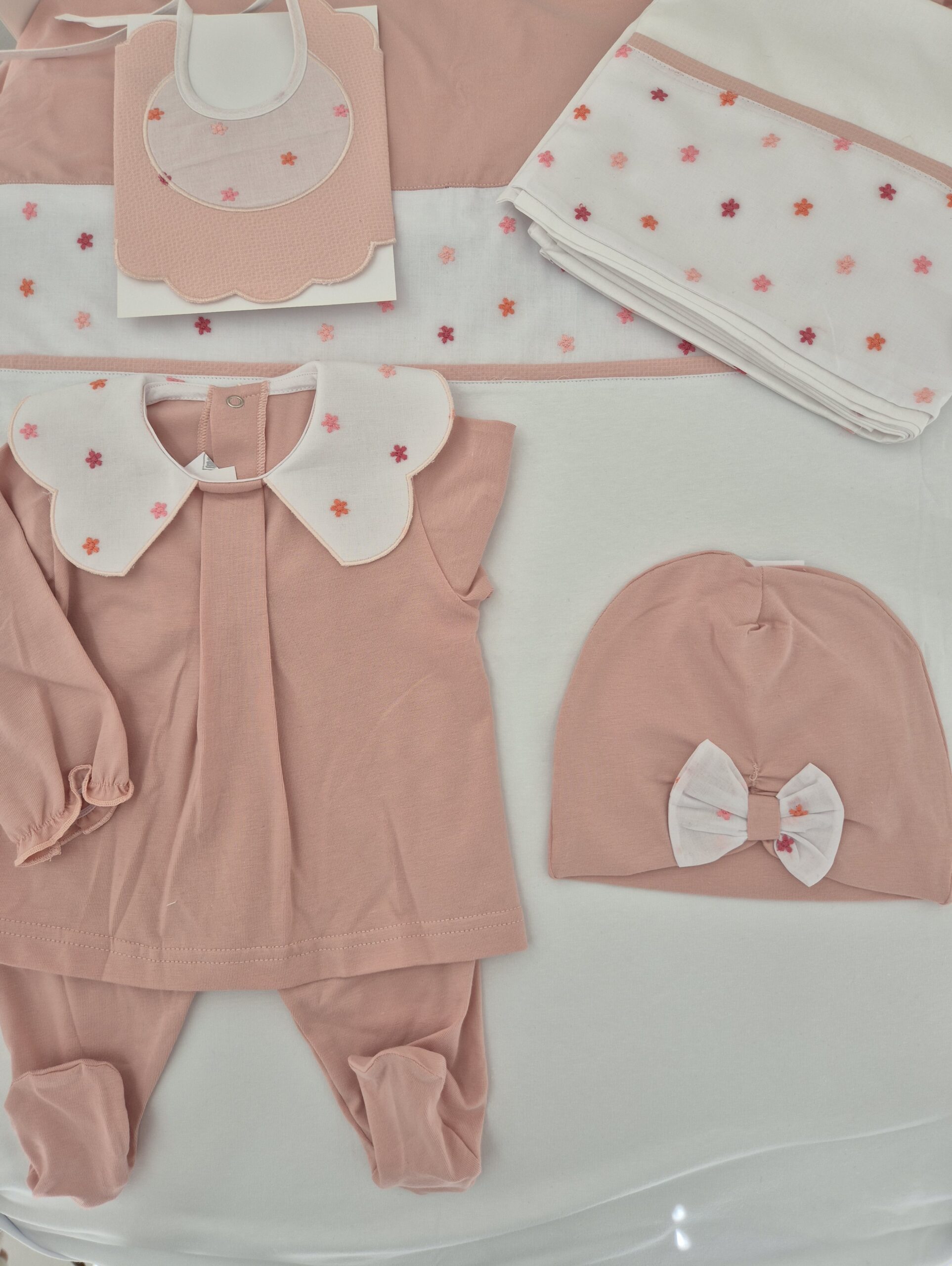 20260318_093943 Coordinato Babyvip in Cotone Fiore rosa - immagine 1