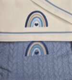Kit carrozzina Rainbow Treccia : coperta in cotone + lenzuola coordinate Coccolissimi - immagine 4