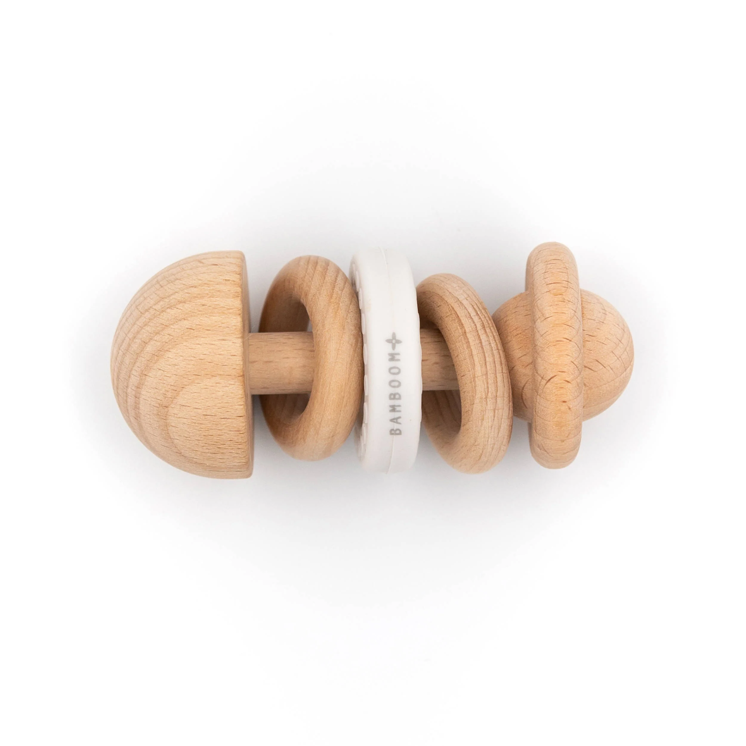 Sonaglio in Legno e silicone Bianco - Bamboom - immagine 1